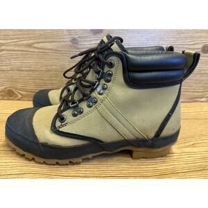RedHead Tan Brown Canvas Steel Shank‎ Lace-Up Boots Men's Size 8